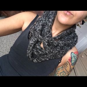 Grey tentacle scarf
